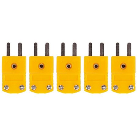 5 stk RTD-kretser Type K termoelement sensor temperaturplugg gul