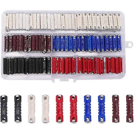 200 st Bil Torpedosäkringar, Kontinentala Bilsäkringar Torpedtyp Säkringsersättningsset, 5A 8A 16A 25A 40A SZRG A-D