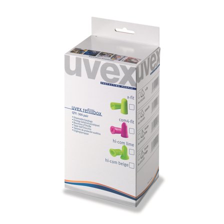 uvex x-fit Öronproppar refill, 300 par, Hörselskydd