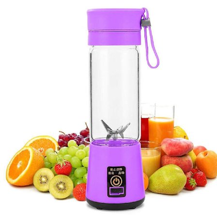 Bærbar Mini Hjemme Juicer Trådløs Elektrisk Juicer Kop Multifunktionel Juicer Lille Genopladelig Juice Kop, Lilla