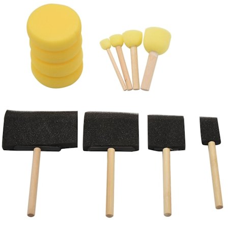 Runde Malingssvampe i Forskellige Former og Størrelser, Akvarel Svampe til Maling, Håndværk