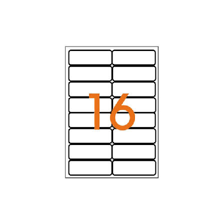 Självhäftande papper A4 25 ark/förp 16 (99x34mm) rundade hörn