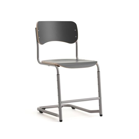 Student chair ELEVATE, adjustable height: 460-640 mm, silver/anthracite