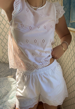 ONLY Onllou Life Emb Loose Shorts Klær