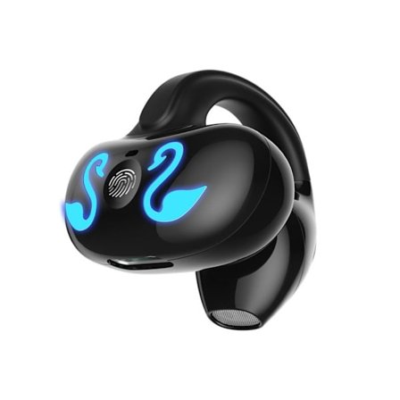 Trådlösa hörlurar Bluetooth Trådlöst headset SVART