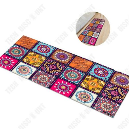 Antislipad golvmattan TECH DISCOUNT 40x120cm Polyester Multicolor Bohemisk Stil För Vardagsrum Sovrum Balsong Lätt att Underhålla