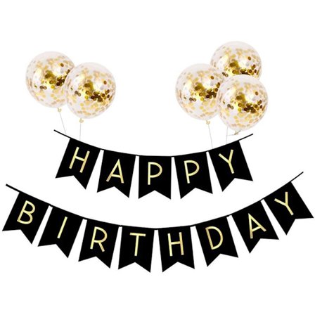 Gratulerer med dagen bannerdekorasjon, Gratulerer med dagen ballonger en