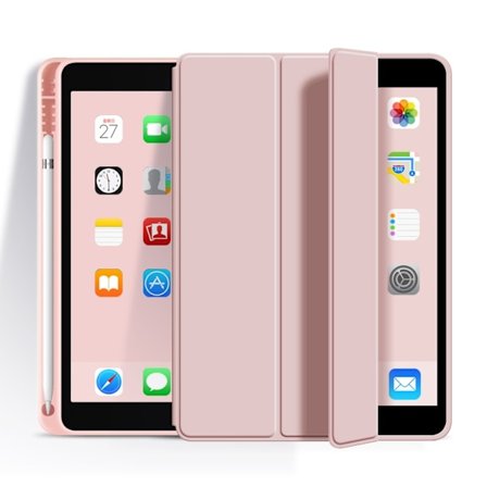 Stilrent fodral för iPad 10/11 10.9 tum speciellt rosa bälte mjukt läder