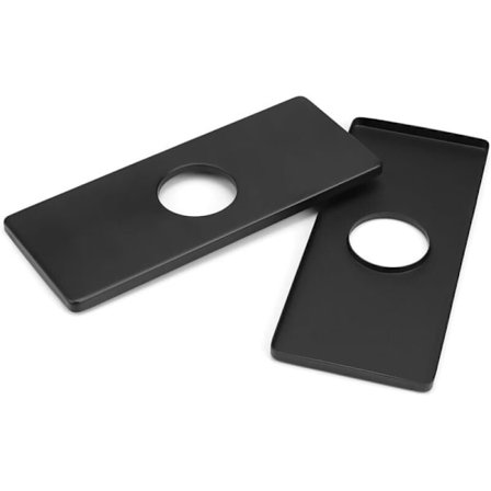 Køkkenvask Måtte Dele, Sort Armaturplade, Rustfrit Stål Armaturbaseplade, Egnet til Badeværelses- og Køkkenarmaturer