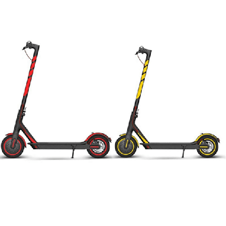 2 Sett Reflekterende Klistremerker Sparkesykkel Fullt Sett Klistremerker For Serie Kickscooter Sammenleggbare Klistremerker (rød&gul)