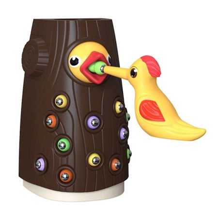 Fang insekter legetøj magnetisk træ spætte dyr fodring brætspil legetøj