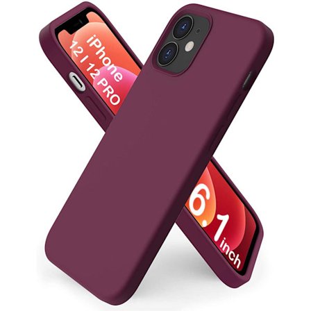 iPhone 12 Pro /12 Flytande Case Vinröd