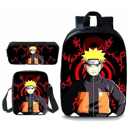 Naruto Periferi Student Skoleveske Tegneserie Anime Ryggsekk Skulderpose Blyantveske