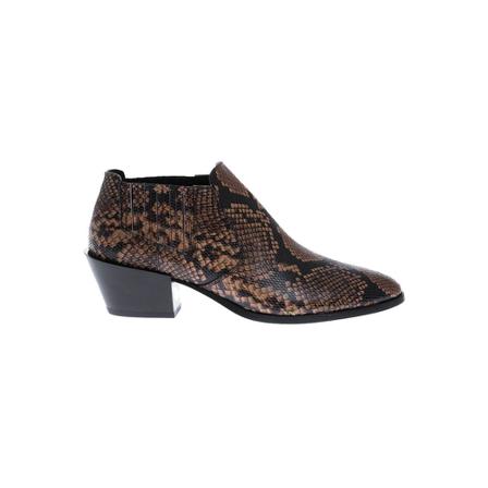 Tod's, Low ankle boots with python print and beveled heel Brązowy, Kobieta, Rozmiar: 38 EU