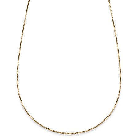 Essentials | Collar de cadena de caja curva dorado de 1 mm para hombres - Collares de cadena