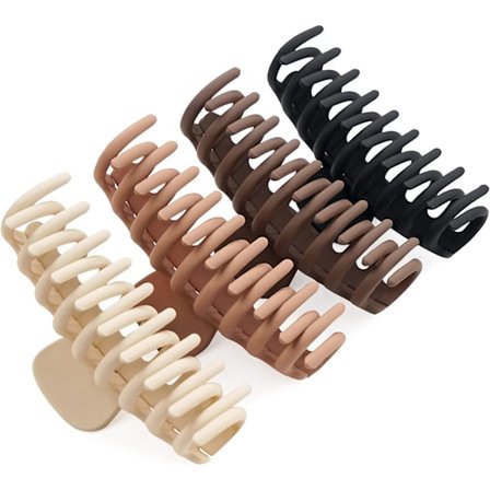 4 pak tykke hårklemmer til kvinder - lette, skridsikre hårklemmer