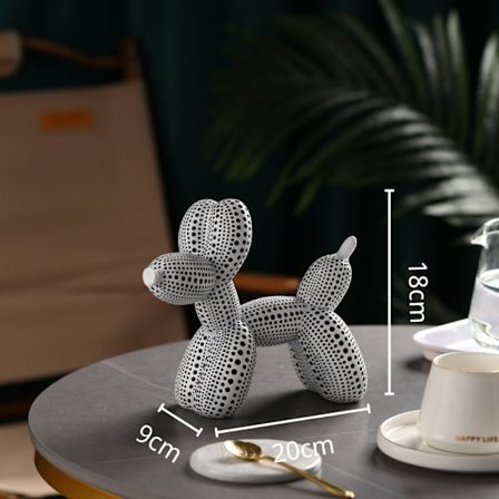 Yaya Kusama Ballonghund Staty Polka Dot Konst Ballonghund Skulptur Djurfigur Dekoration Kontor Hem Inredning