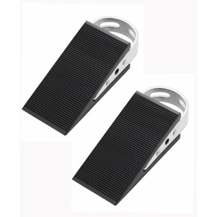 Dörrkil, Gummikil Dörrkil Nivellering Dörrstopp, för Kakel, Mattor(Svart,2st)