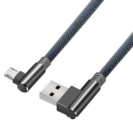 1m Laddningskabel Micro USB-kontakt till 90 graders vinkel Micro Android Laddningskabel