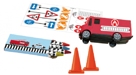 Hätäajoneuvo lelut yllätyspussiin 24-kpl