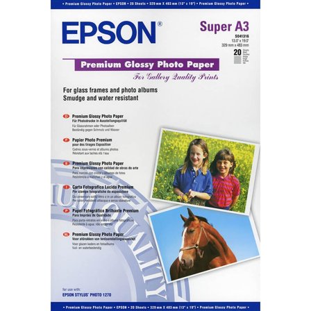 Epson Premium Glossy Photo Paper A3+ - 20 ark - 255 g/m²
