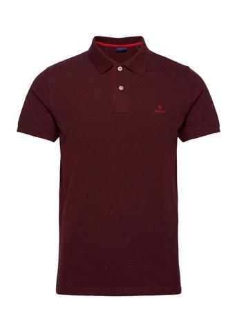 Contrast Collar Pique Ss Rugger Polos Short-sleeved Punainen GANT