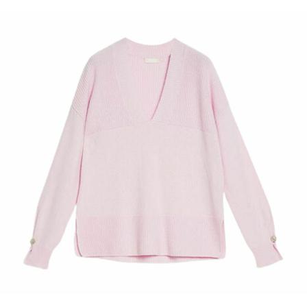 Liu Jo, V-neck Knitwear Różowy, Kobieta, Rozmiar: M