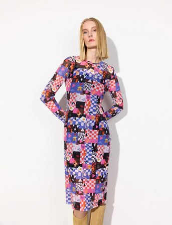 Hunkøn Madison Mesh Dress - Pink - S