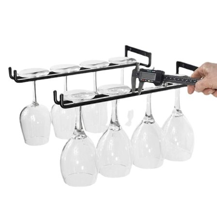 2-delad hylla 1-4 rader glasräcke vinglasställ