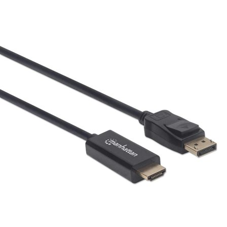 Manhattan MH Cable, DisplayPort, HDMI-Male, 1080P 60Hz, 1m, Black, Pol