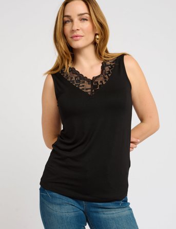 Cream Crtrulla Top - Black - L