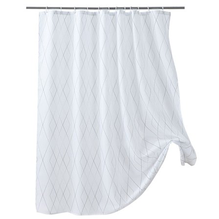 Line bruseforhæng simpelt vandtæt bruseforhæng fortykket polyester bruseforhæng klud badeforhæng seng forhæng 120*180 cm