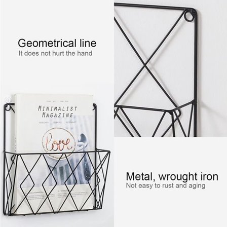 Seinälle asennettava lehtiteline, roikkuva lehtiteline, puun säilytysteline