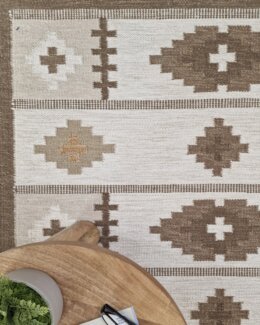 Ullmatta Röllakan Arvika Sand - 80x200 cm - KM Carpets