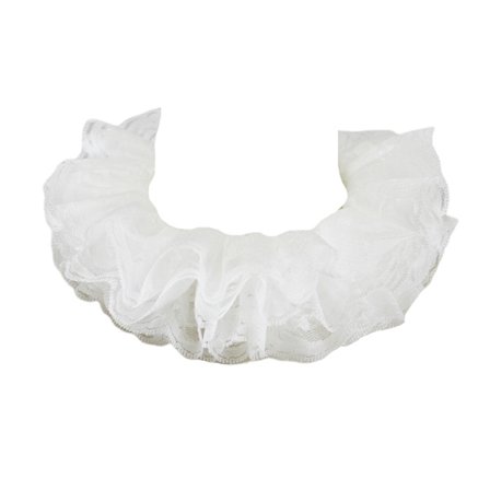 Naisten Elizabethan Neck Ruff Tylli-huivi kerroksittain kukkainen pitsi tekokaulus