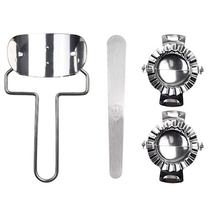 2x Rustfrie stål dumplingsmaskin - Perfekt for dumplings, ravioli, calzone, empanada, pierogi - Dumpling Skin Maker