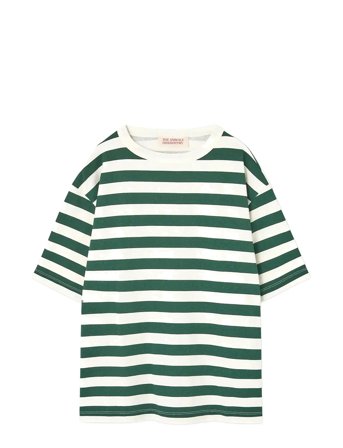 THE ANIMALS OBSERVATORY Stripes Freen Collie T-Shirt - Green - 12 Y