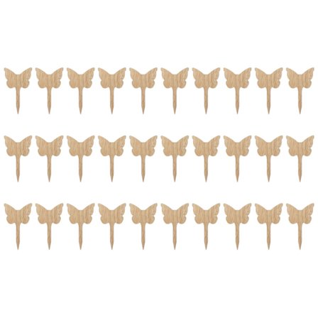 30 stk. miljøvenlige plantemærker i træ til have og drivhus