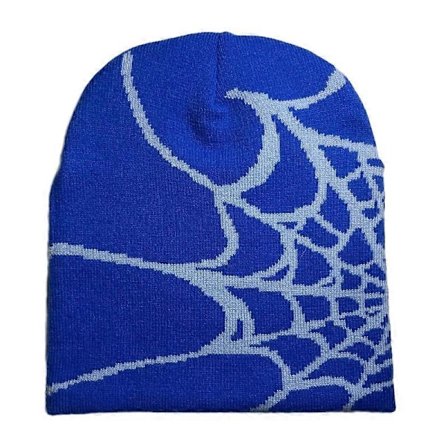 Y2k Hue Spider Web Hat Y2k Strikket Hue Skullies Hue Spider Web Hue Baggy Slouchy Hue Hovedbeklædning Skull Cap