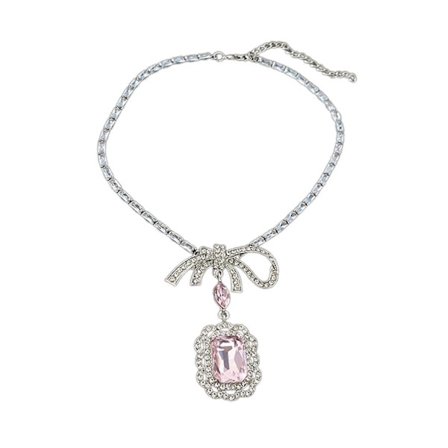 Delikat Krystal Bowknot Vedhæng Halskæde/Øreringe Smykke Smuk Halskæde/Øredråbe Tilbehør til Modeelskere