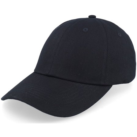 Equip - Zwart unconstructed Cap - Black/Black Dad Cap @ Hatstore
