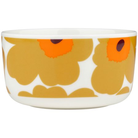 Marimekko Unikko skål 5 dl, vit/karamell/orange | Dukning & Servering > Skålar > Skål | Bagaren och Kocken