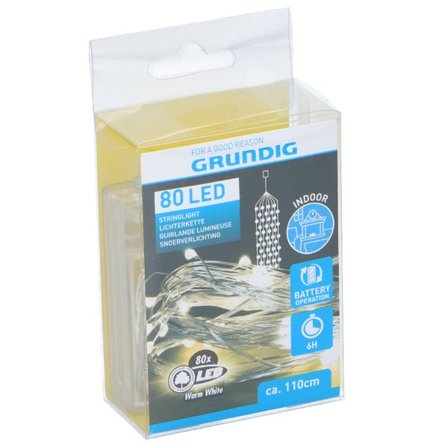 Grundig Batterdriven LED-belysning med Timer - 1,1m
