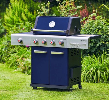 Outback Jupiter 4 Burner Hybrid BBQ Blue (OUT370766)