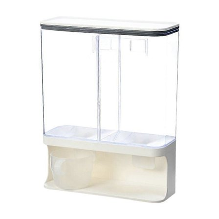 Transparent Risdispenser Væghængt Risopbevaringsbeholder Køkken Korn Organizer Tættet Kitc