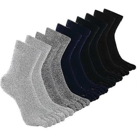 Tå sokker for menn, bomull, løping, femfingersokker, bomull