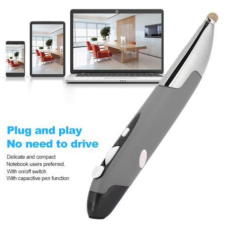 USB-tietokoneen kynä PC-lisälaite Langaton 2.4G Hiirikynä Tyyppi Henkilökohtainen Innovatiivinen (Hopeaharmaa PR-06)