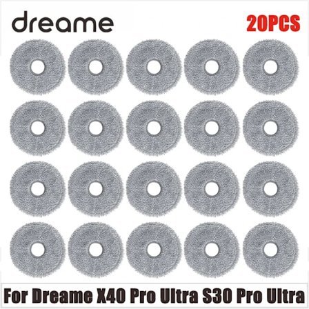 Dreame X40 Ultra / X40 Ultra Complete / X40 Pro / S30 Pro Ultra -robotti-imurin pääharja, moppi, Hepa-suodatin ja pölypussi