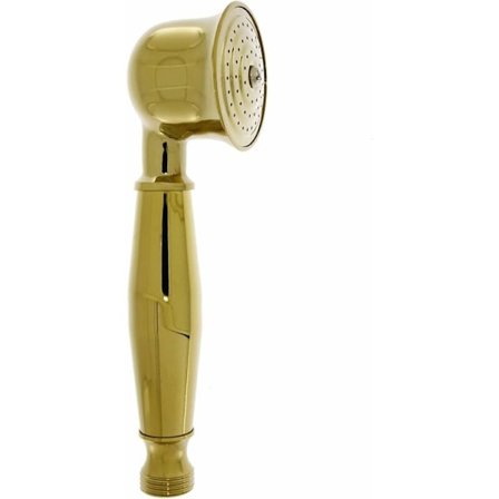 Nostalgisk retro blomsterdyse brusehoved - messing guldbelagt (guld mikrofon håndbruser)