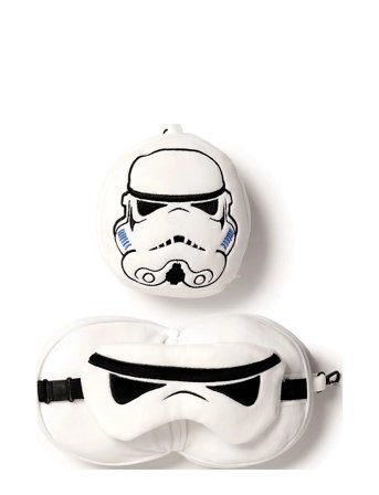 Puckator Relaxeazzz Adoramals Maddie The Axolotl Travel Pillow & Eye Mask - White - ONE SIZE